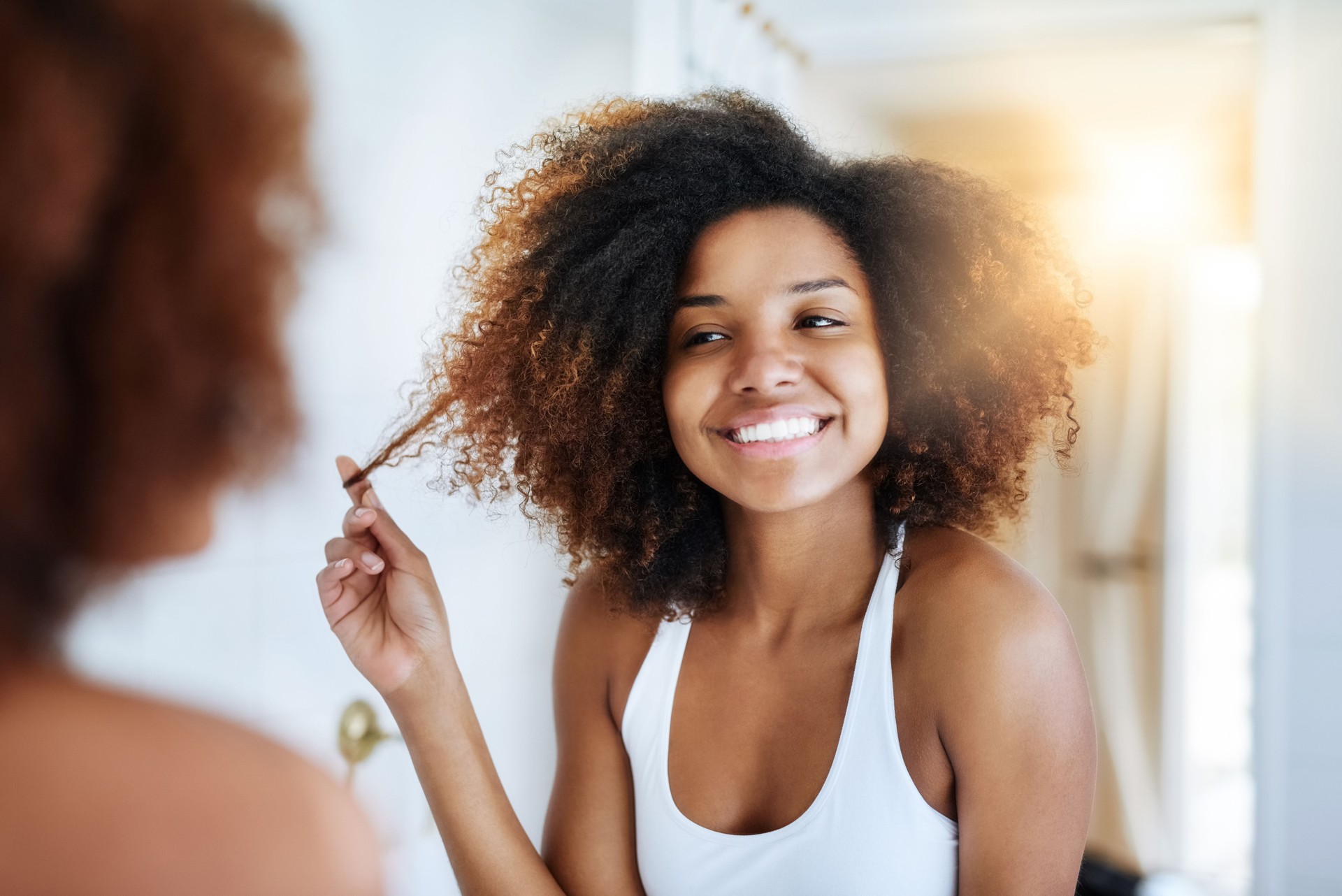 Keeping it real with her hair care routine